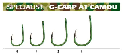 AMI GAMAKATSU G Carp A1 Specialist Size 4 Camo Green Carpfishing